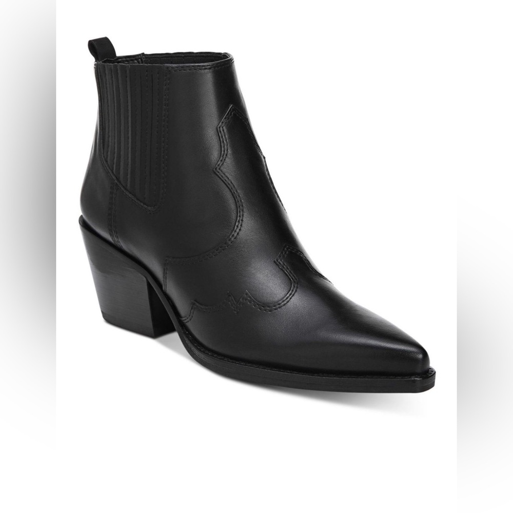 Sam Edelman Black Winona Western Booties